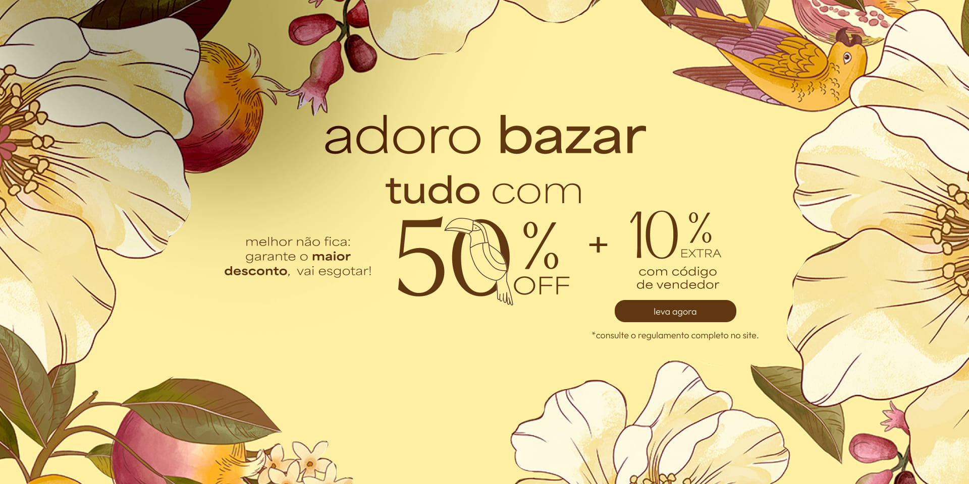 [farm rio] [banner tv bazar] bazar FARM Rio: tudo com 50% + 10%extra. vem ver!