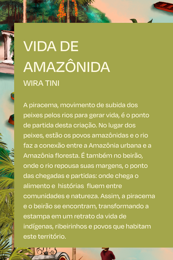 [LP FARM Rio - amazonikas] [carrossel texto estampa amazônida] estampa vida de amazônida inspirada no fluxo dos rios