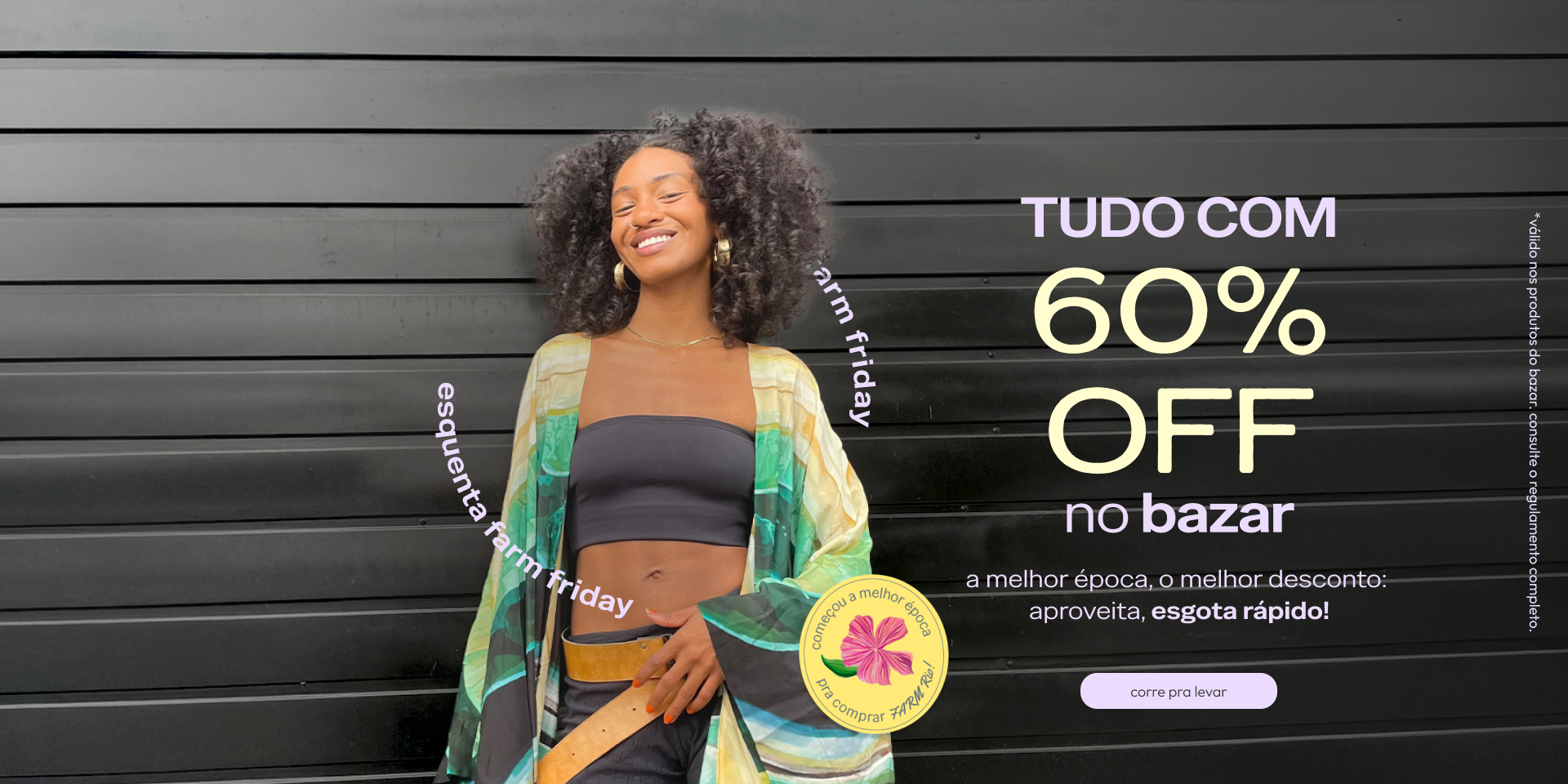 adoro bazar: vestidos, blusas, macacões e mais desejos FARM Rio com 60% OFF. aproveita o melhor desconto!