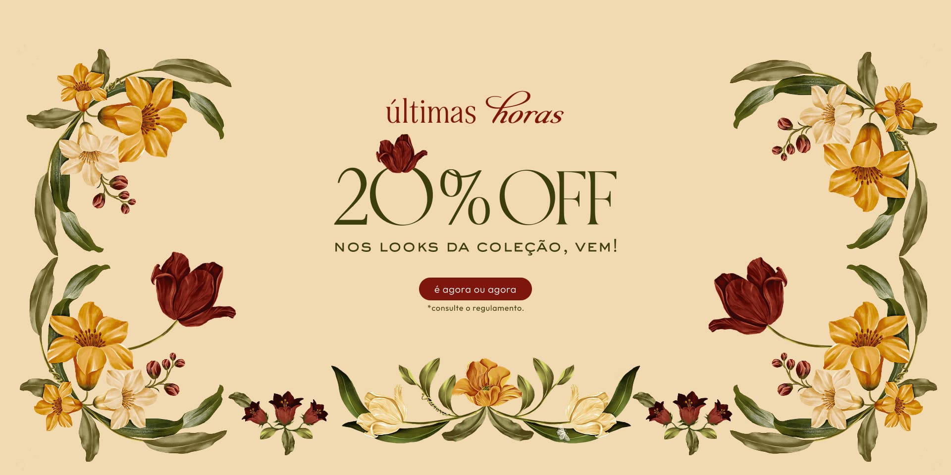 [farm rio] [banner tv promo 20%] últimas horas: novidades FARM com 20% OFF! aproveita
