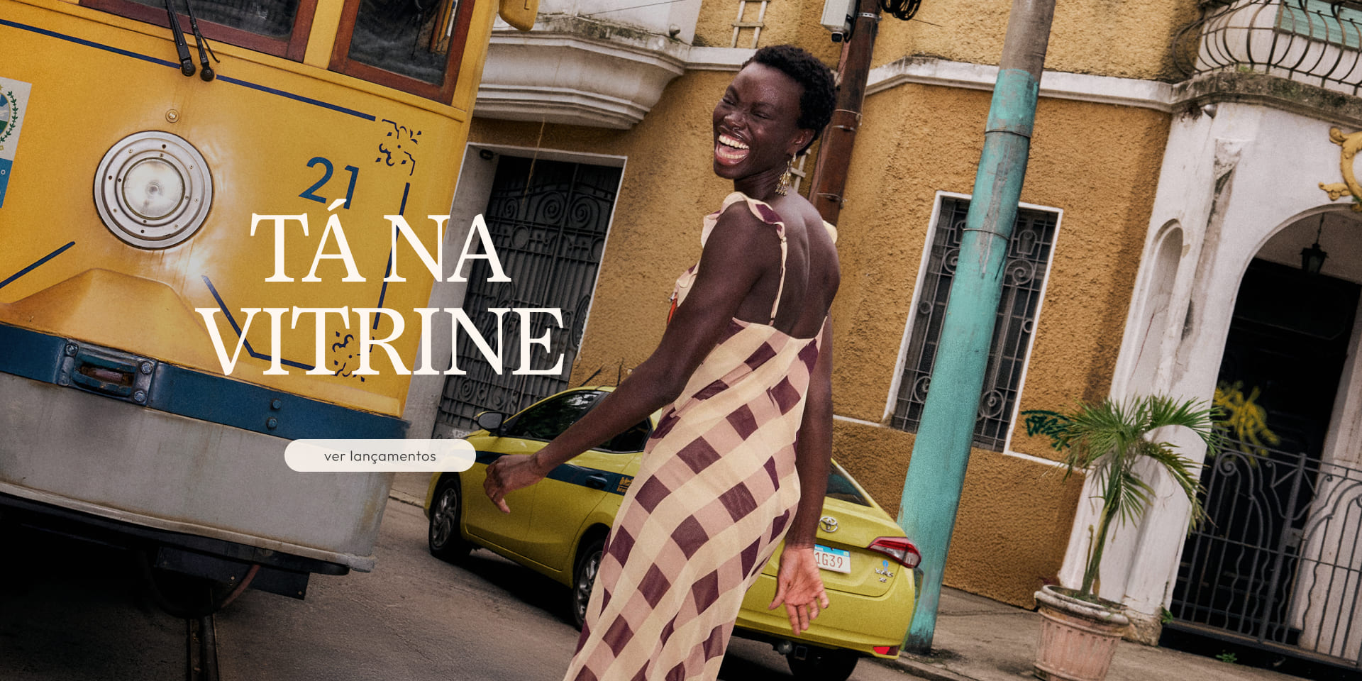 [farm rio] [banner tv vitrine] vestido estampado xadrez lançamento FARM. garante agora!