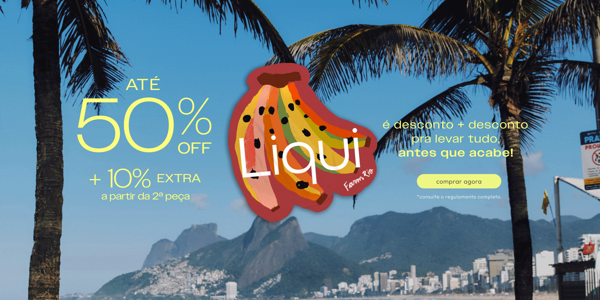 [farm rio] [banner tv liqui] liqui FARM Rio até 50% + 10%. compre os looks FARM com desconto 