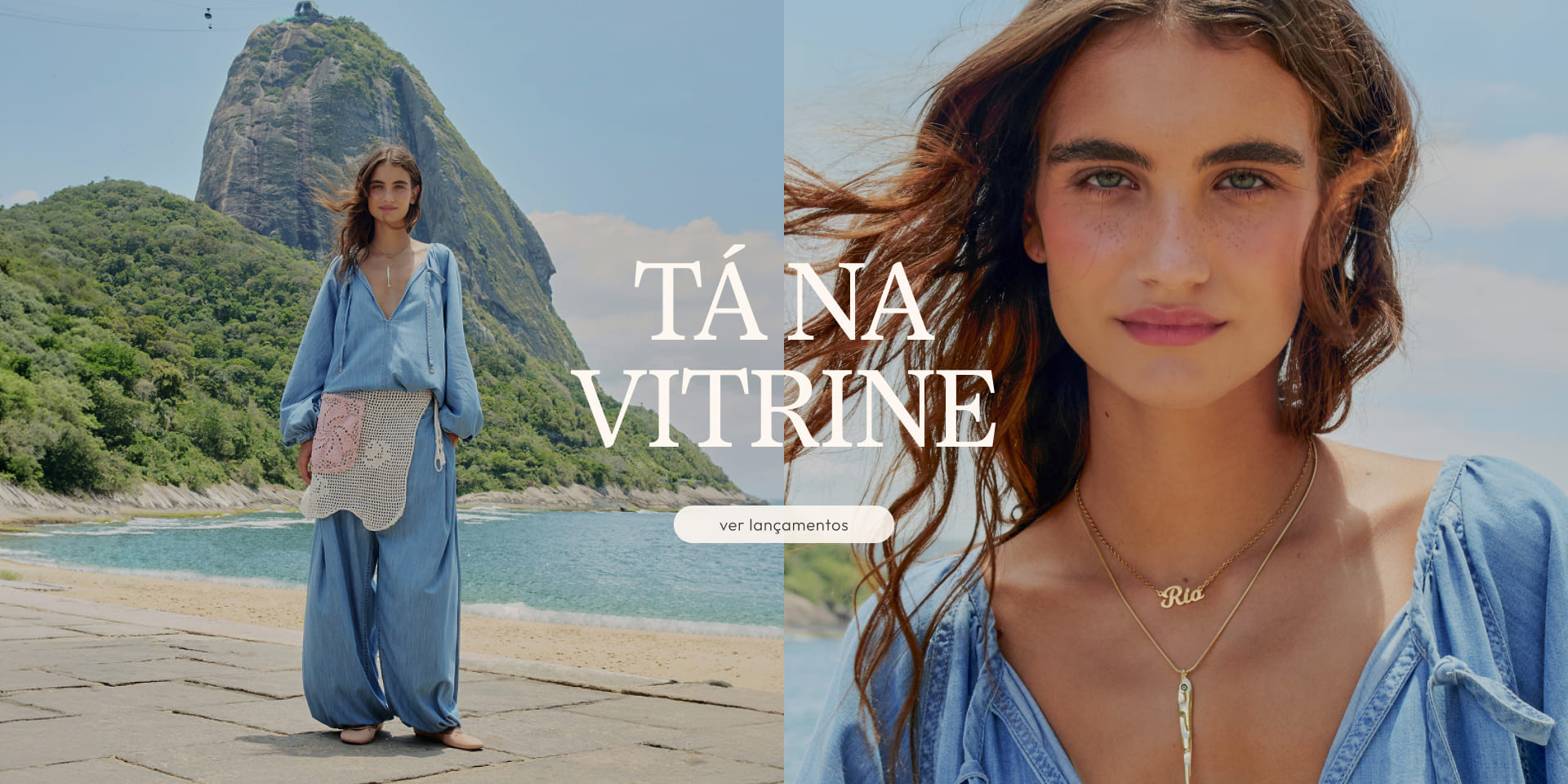 [farm rio] [banner tv vitrine] conjunto jeans boho e lenço crochê FARM Rio — ver lançamentos