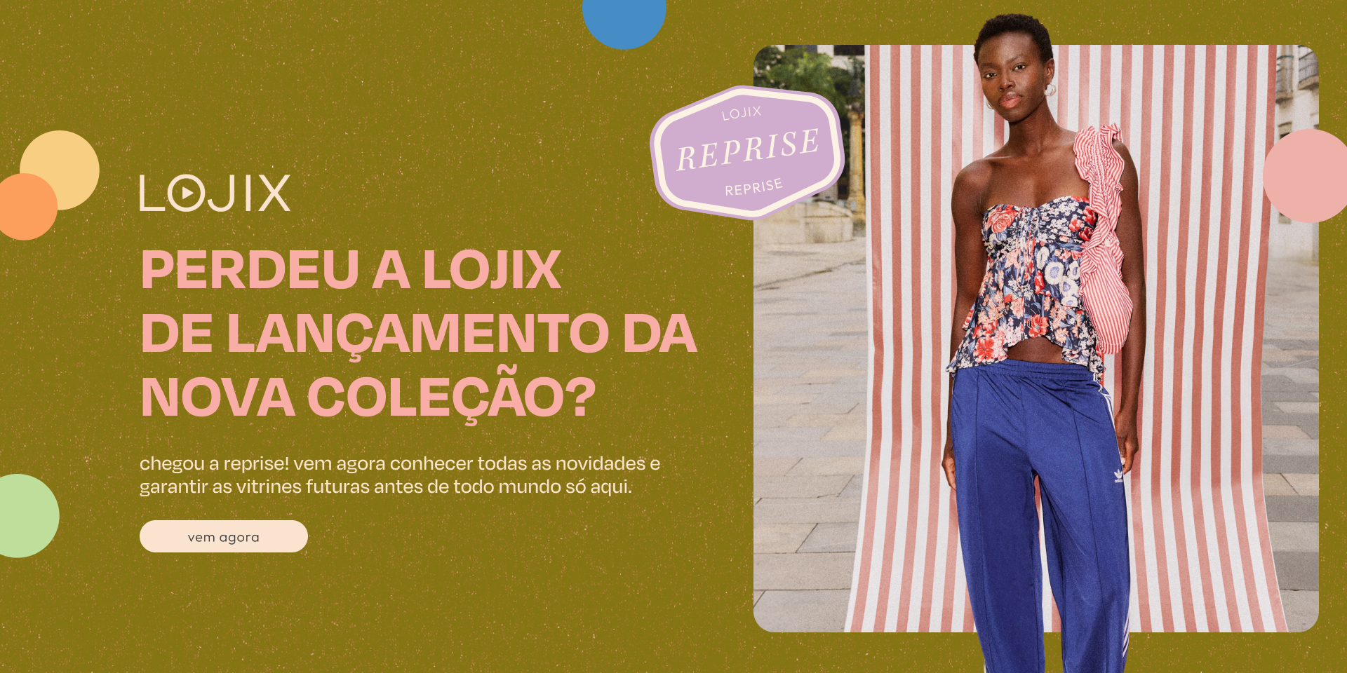 [farm rio] [banner tv lojix] reprise lojix FARM lançamento verão 27 disponível. assista e leva os looks novos!