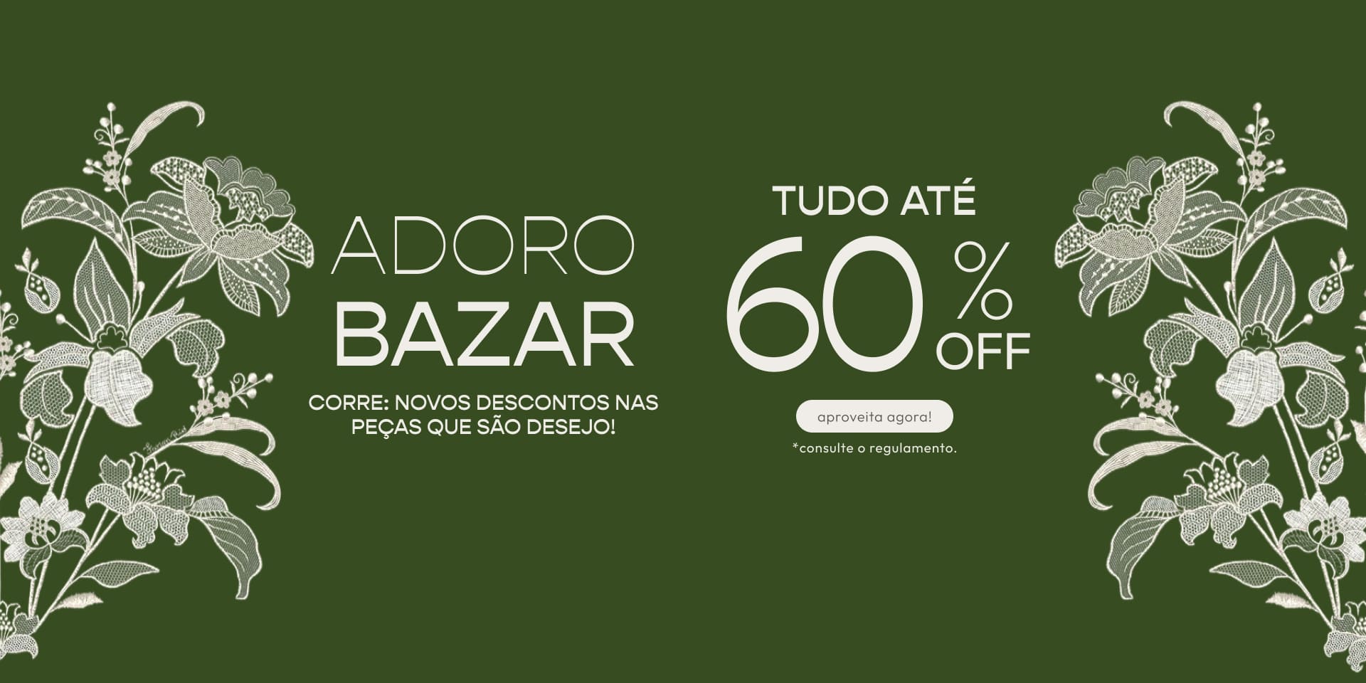 [farm rio] [banner tv bazar] adoro bazar FARM Rio tudo com até 60%OFF. garante os looks com desconto!
