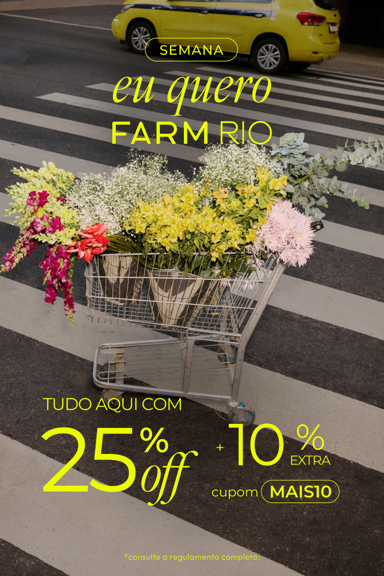 [farm rio] mídia kit 25%off + 10% extra - selecionados