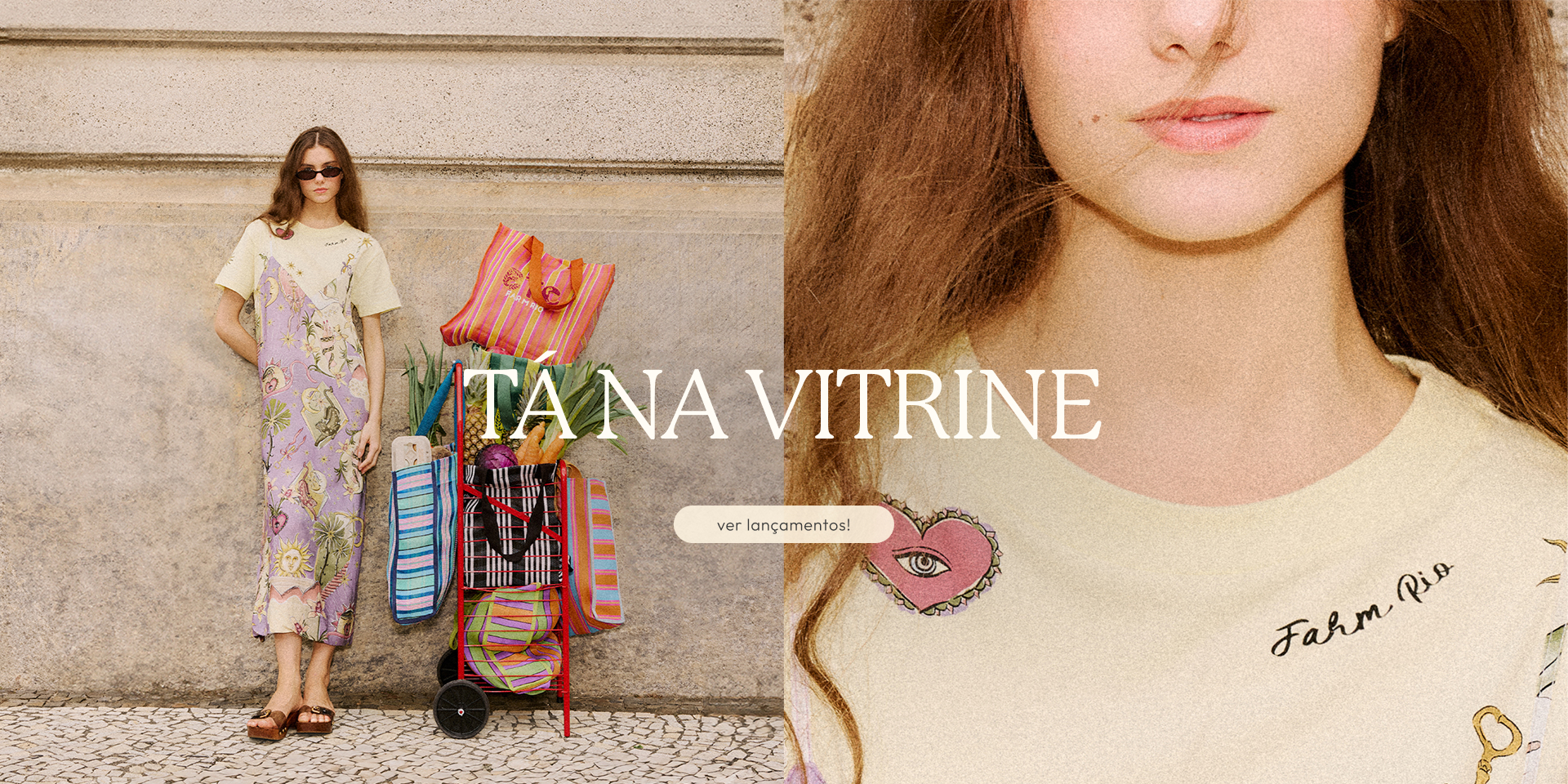 [farm rio] [banner tv vitrine] vestido t-shirt ccoletivo. confira as novidades FARM