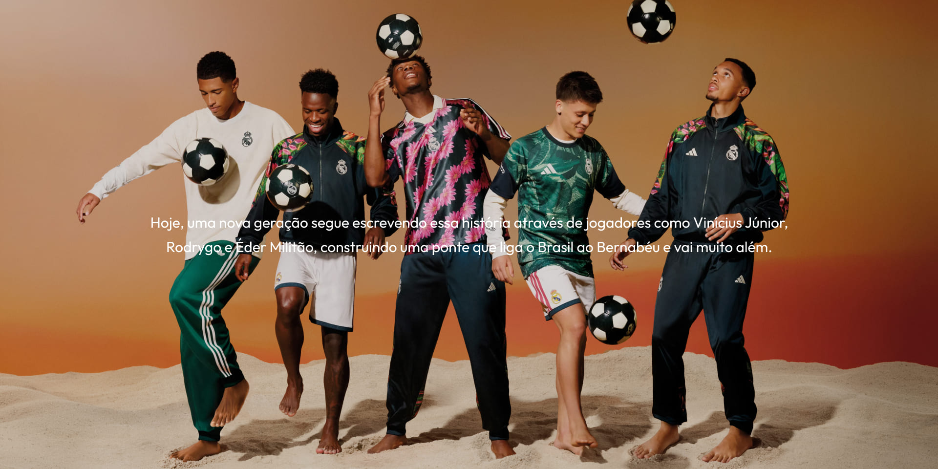 [LP FARM Rio - Real Madrid] [banner jogadores] jogadores com uniformes Real Madrid x adidas x FARM Rio